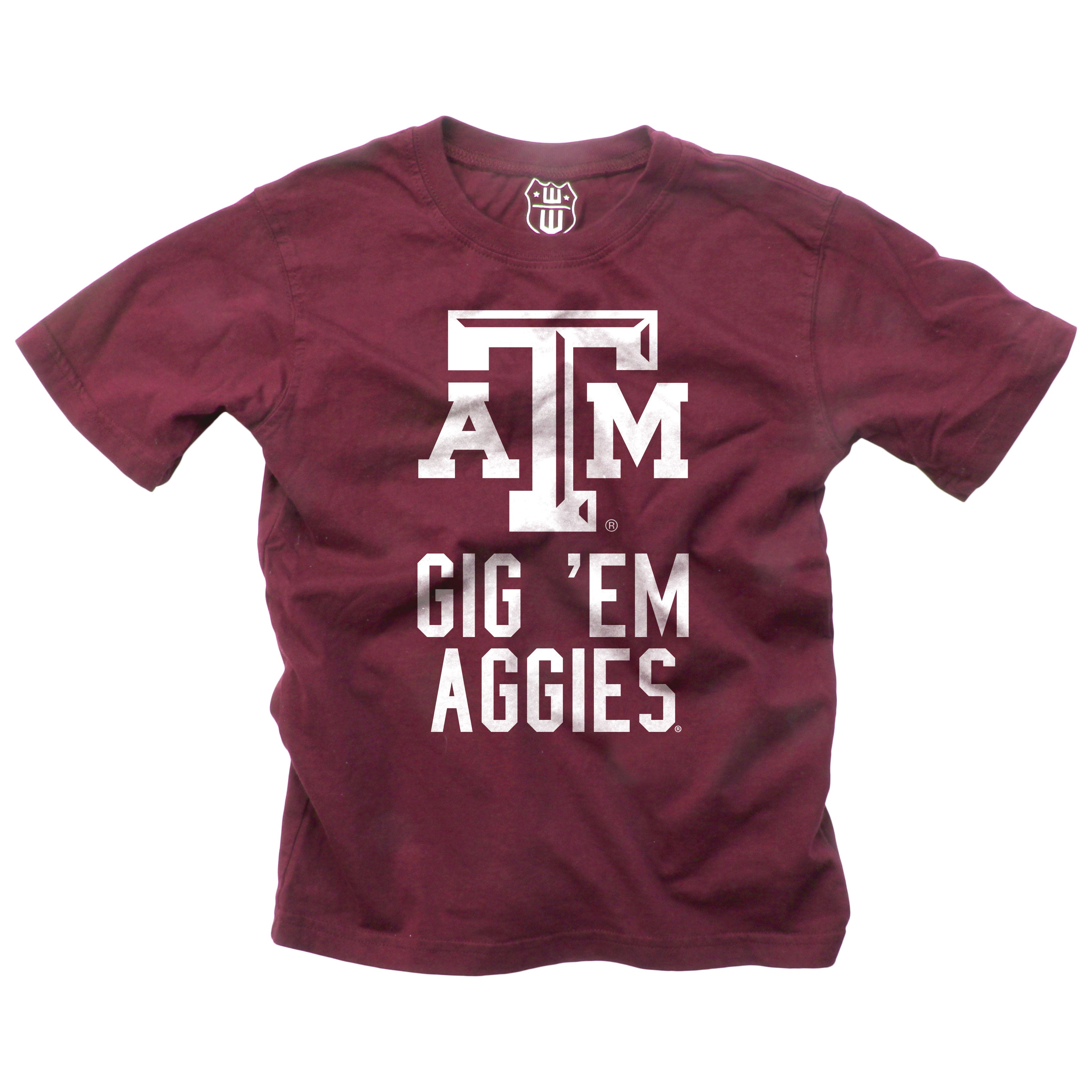 Texas A&M Gig 'Em Aggies Collage T-Shirt M / 3001C Soft Pink