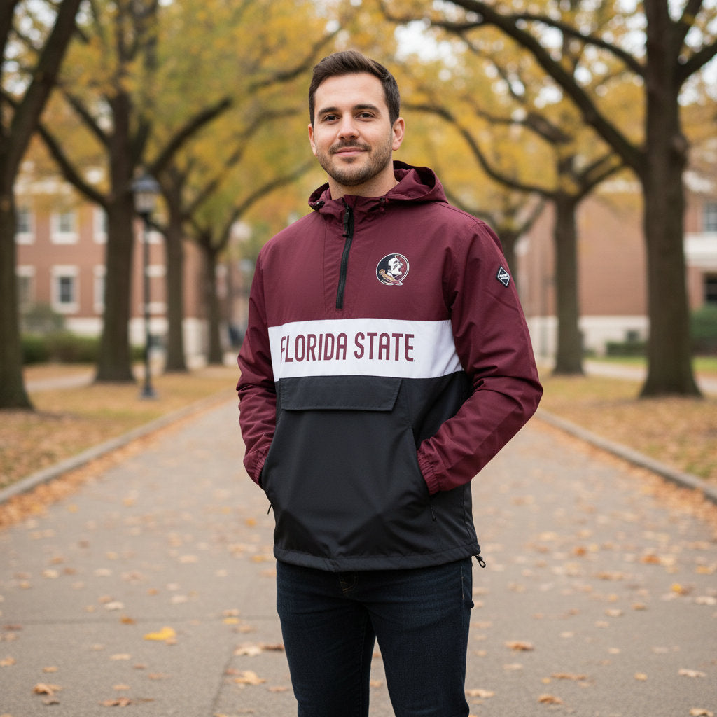 Florida State Seminoles Franchise Club Mens NCAA Alpha Anorak Jacket