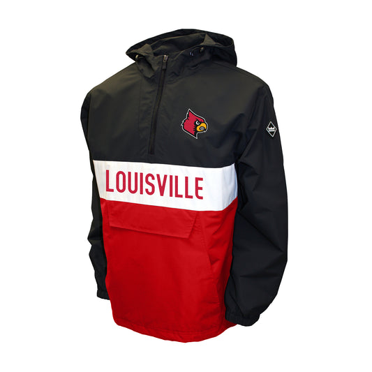Louisville Cardinals Franchise Club Mens NCAA Alpha Anorak Jacket