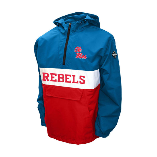 Ole Miss Rebels Franchise Club Mens NCAA Alpha Anorak Jacket
