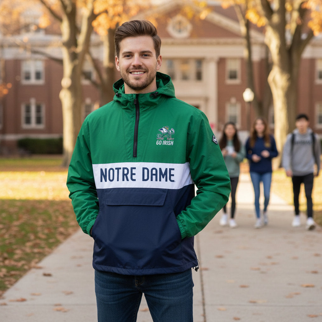 Notre Dame Fighting Irish Franchise Club Mens NCAA Alpha Anorak Jacket