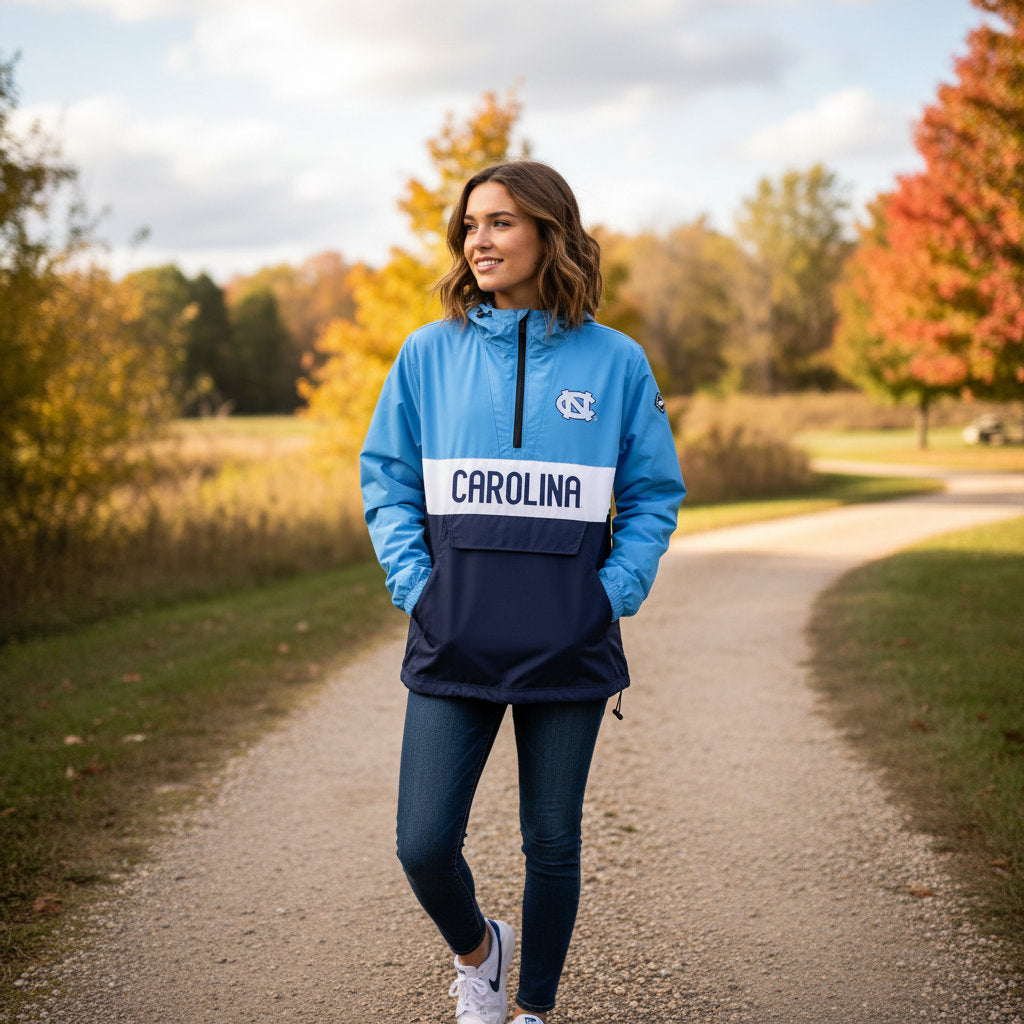 North Carolina Tar Heels Franchise Club Mens NCAA Alpha Anorak Jacket