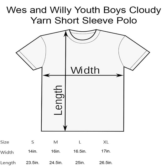 UCLA Bruins Wes and Willy Youth Boys Cloudy Yarn College Short Sleeve Polo
