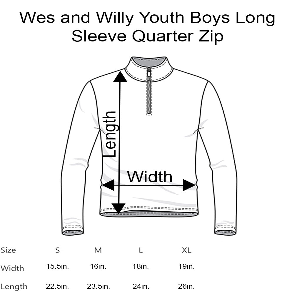 UCLA Bruins Wes and Willy Youth Boys Cloudy Yarn Long Sleeve College Quarter Zip