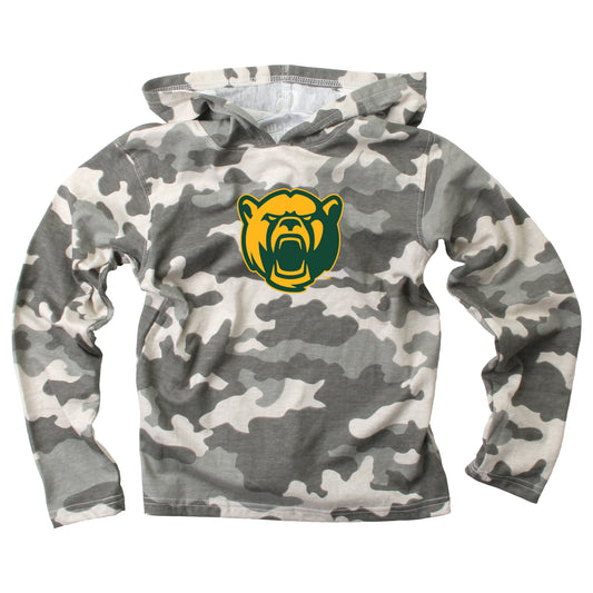 Baylor Bears Wes and Willy Youth Boys Long Sleeve Camo Hooded T-Shirt