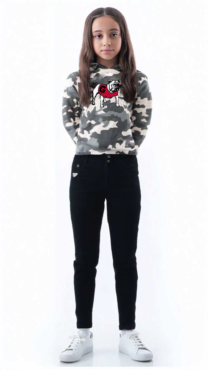 Georgia Bulldogs Wes and Willy Toddler Kids and Youth Long Sleeve Camo Hooded T-Shirt