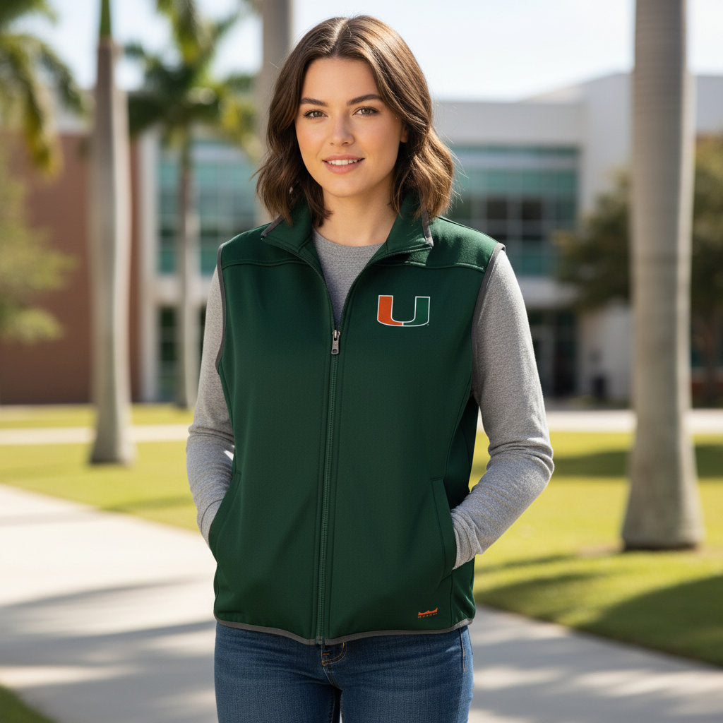 Miami Hurricanes Franchise Club Mens Softshell Vest