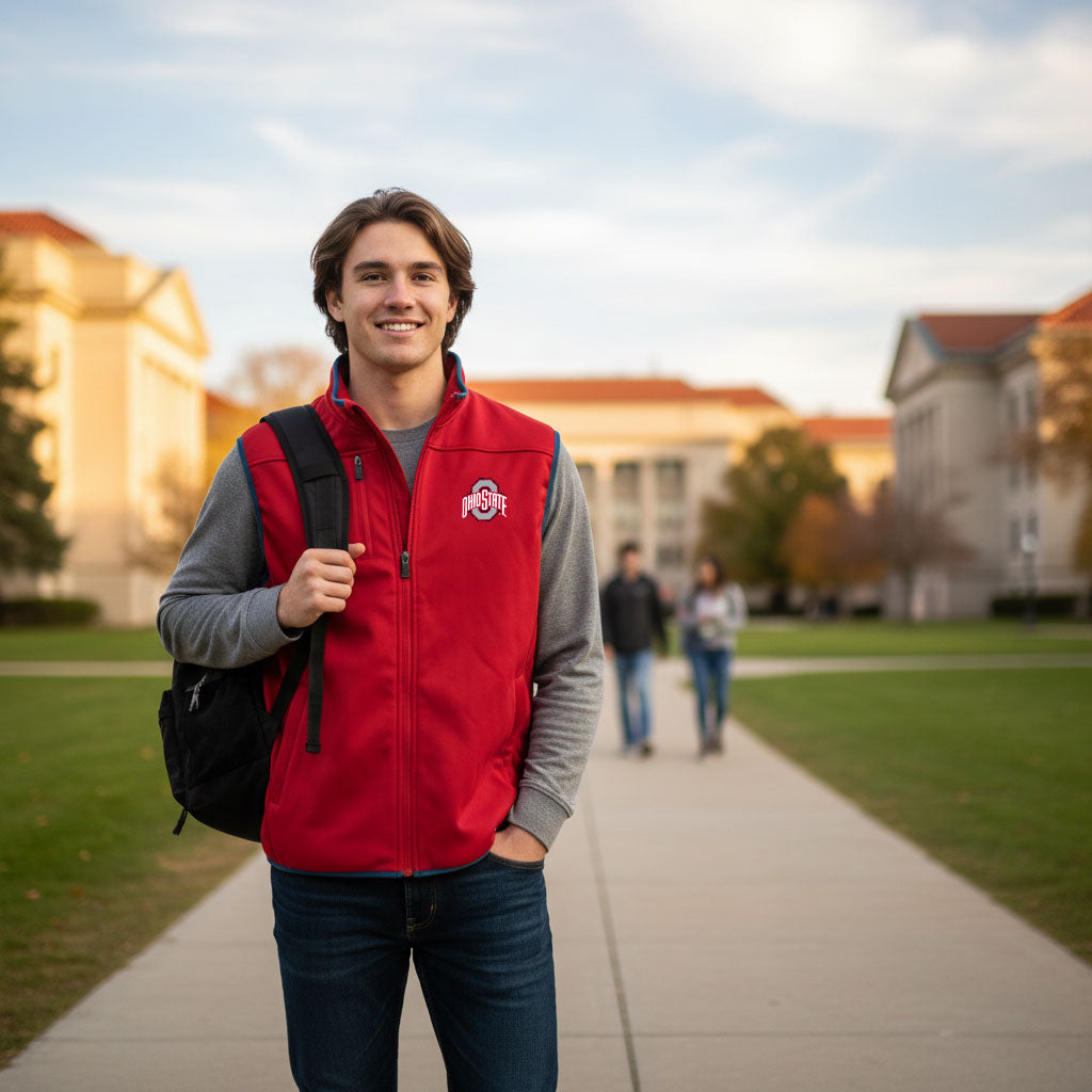 Ohio State Buckeyes Franchise Club Mens Softshell Vest