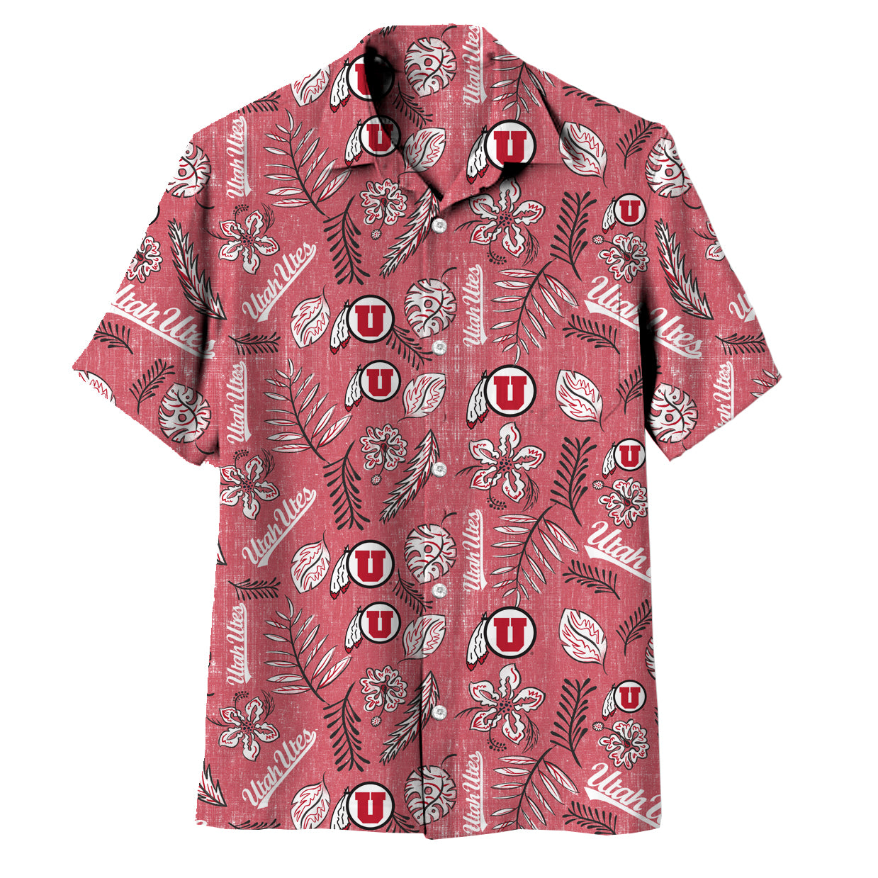Utah Utes Wes and Willy Mens College Hawaiian Short Sleeve Button Down –  Unique University Apparel