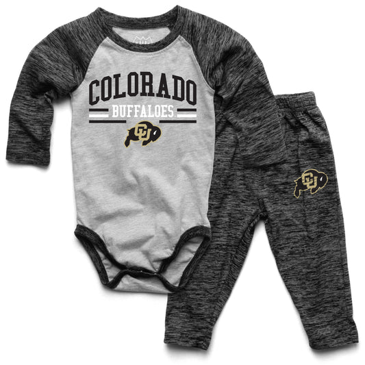 Colorado Buffaloes Wes and Willy Baby College Team Hopper and Pant Set