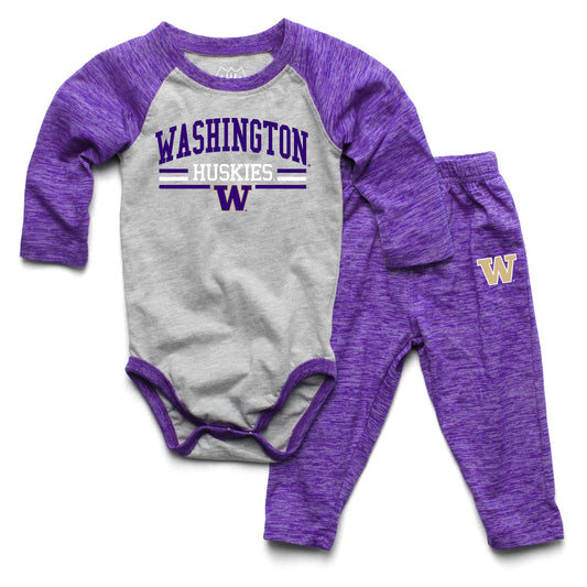 Washington Huskies Wes and Willy Baby College Team Hopper and Pant Set