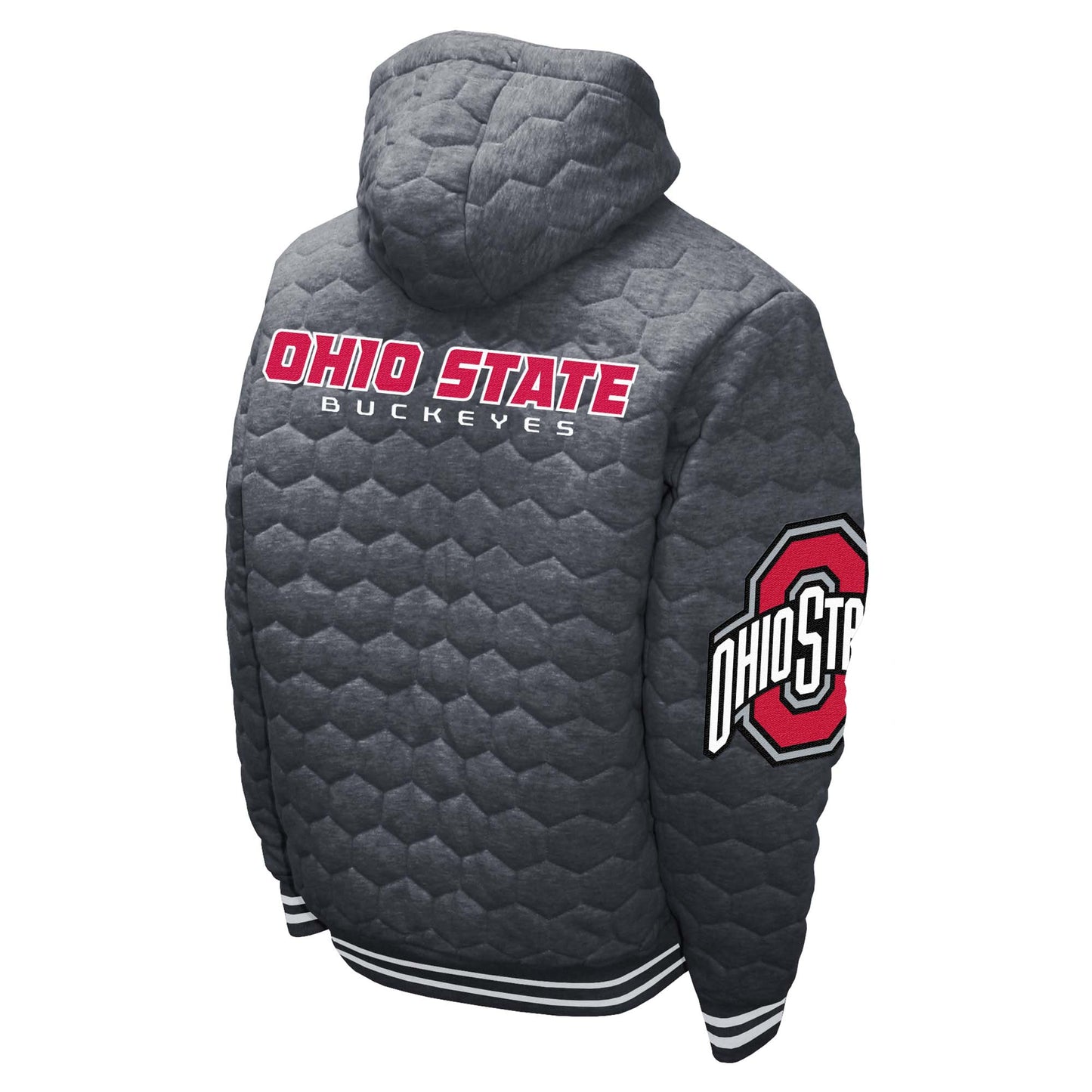 Ohio State Buckeyes Franchise Club Mens Honeycomb Quilted Full Zip Jacket
