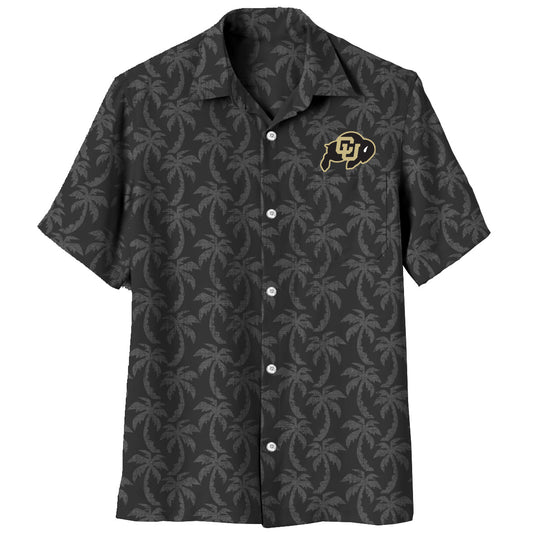 Colorado Buffaloes Wes and Willy Mens Palm Tree Button Up Hawaiian Shirt