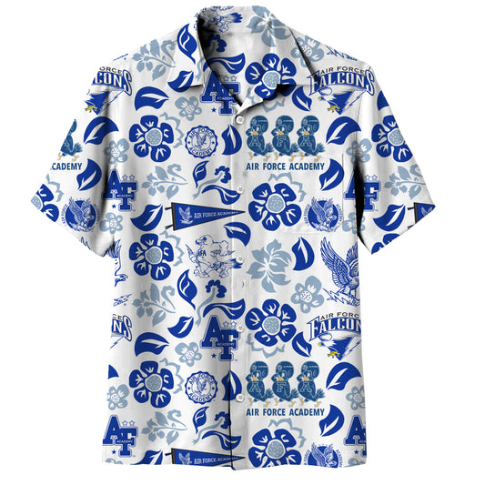 Air Force Falcons Wes and Willy Mens Vault Button Up Hawaiian Shirt