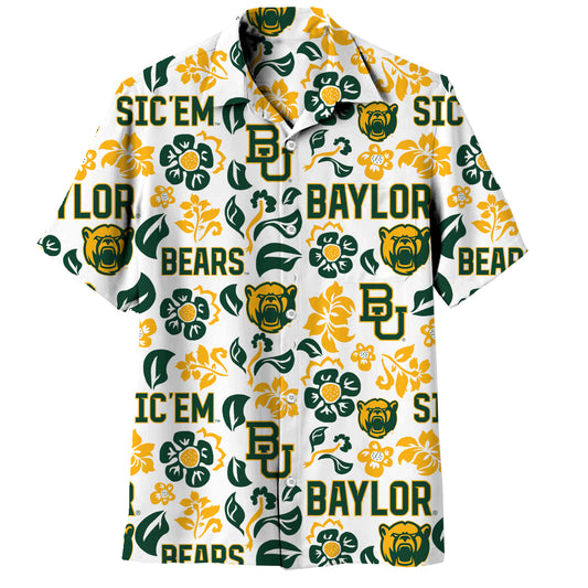 Baylor Bears Wes and Willy Mens Vault Button Up Hawaiian Shirt