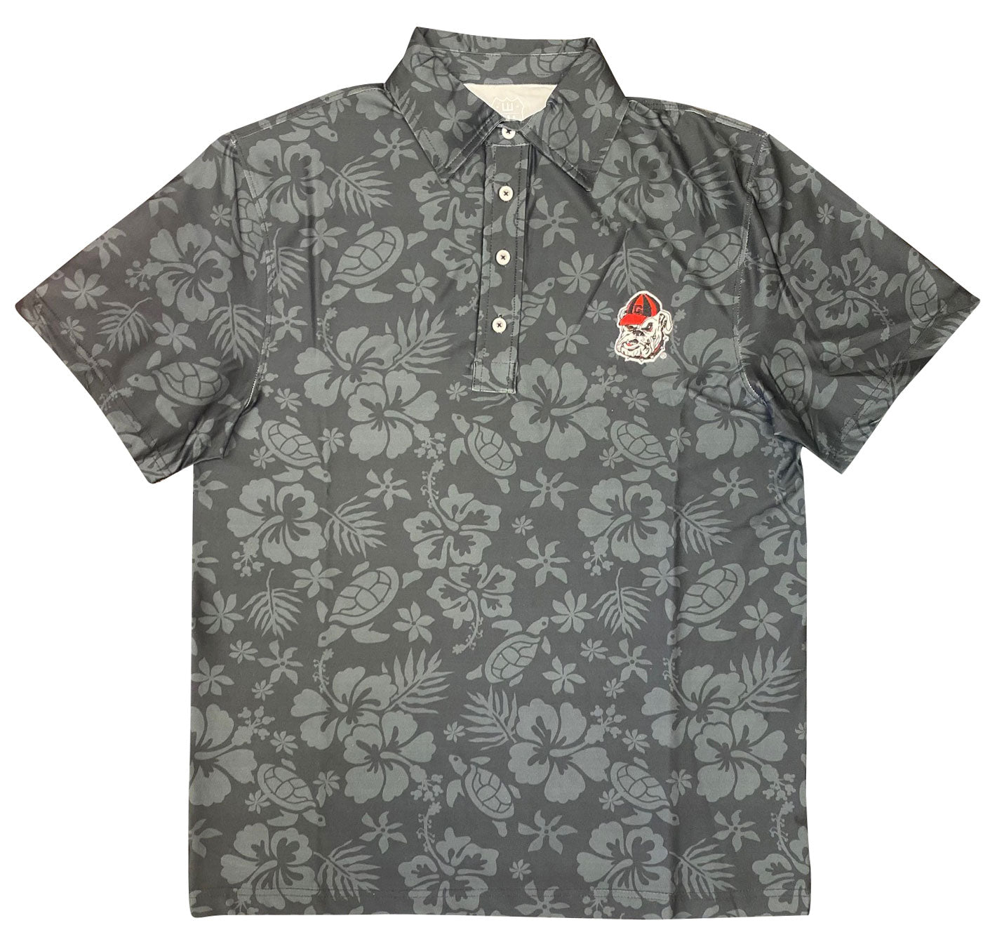 Georgia Bulldogs Wes and Willy Mens Beach Performance Polo Black