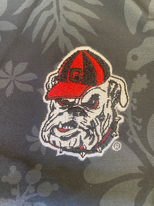 Georgia Bulldogs Wes and Willy Mens Beach Performance Polo Black