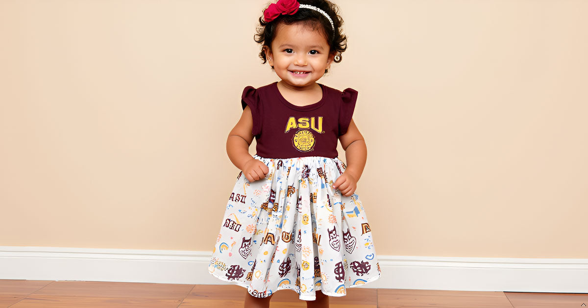 Arizona State Sun Devils Wes and Willy Toddler and Little Girls Princess Vault Dress