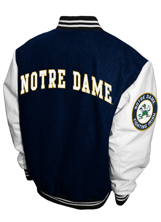 Notre Dame Fighting Irish Franchise Club Mens Graduate Wool Varsity Letterman Jacket
