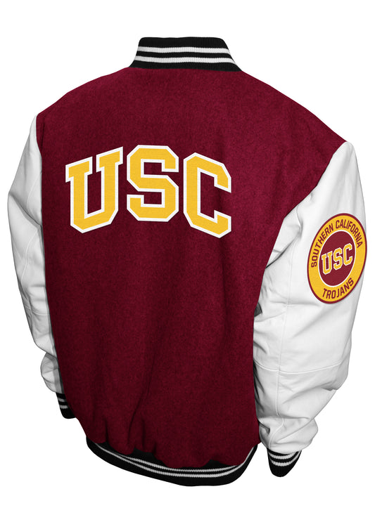 USC Trojans Franchise Club Mens Graduate Wool Varsity Letterman Jacket