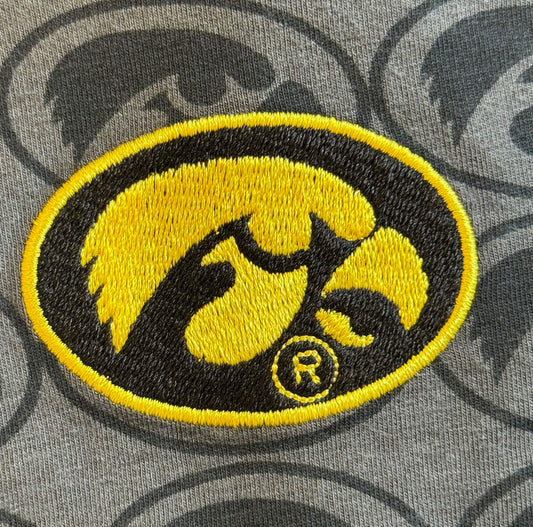 Iowa Hawkeyes Wes and Willy Kids All Over Team Logo Long Sleeve T-Shirt