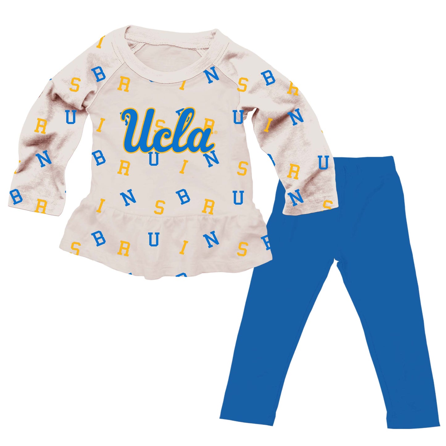 UCLA Bruins Wes and Willy Infant and Toddler Girls All Over Team Logo Outfit