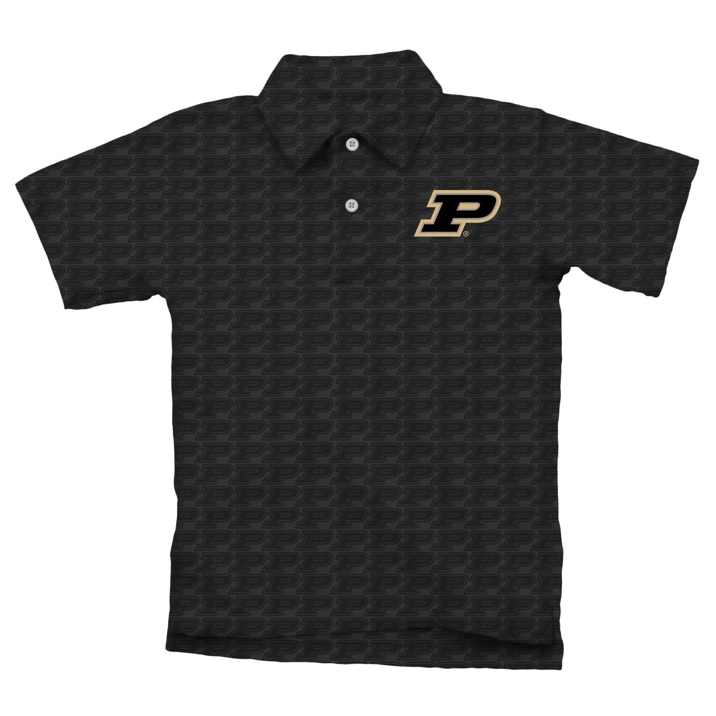Purdue Boilermakers Wes and Willy Mens All Over Logo Polo Shirt