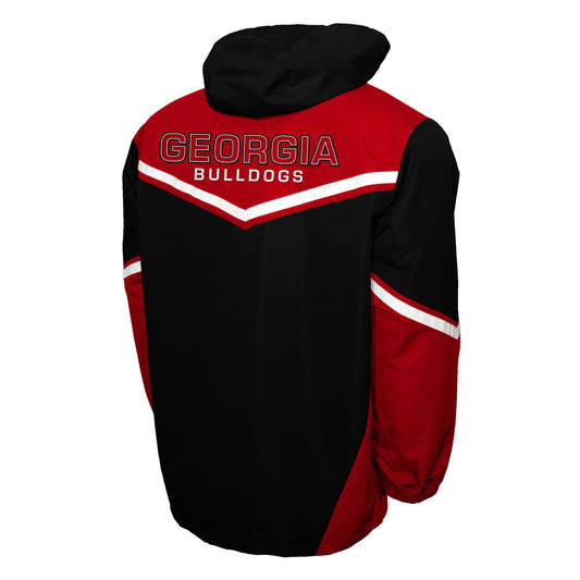 Georgia Bulldogs Franchise Club Mens Action Anorak Pullover Lightweight Jacket