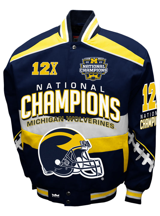 Michigan Wolverines Franchise Club Mens Commemorative Twill Jacket