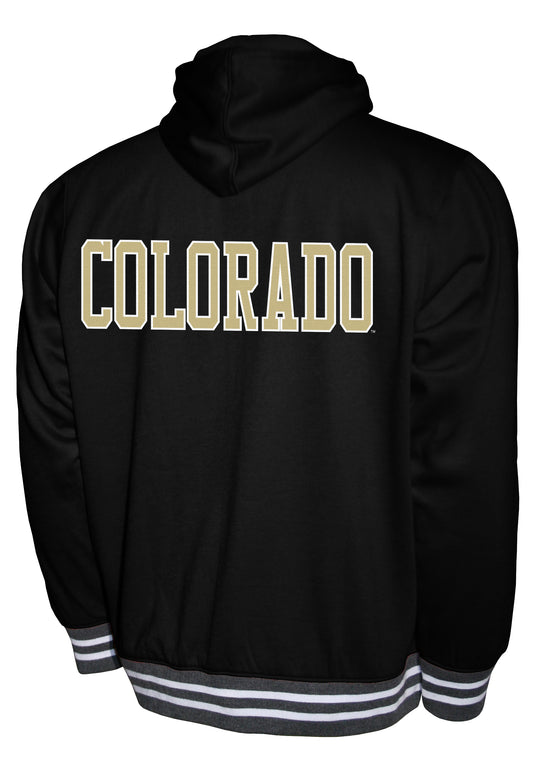 Colorado Buffaloes Franchise Club Lightweight Embroidered Logos Full Zip Hoodie Style Jacket