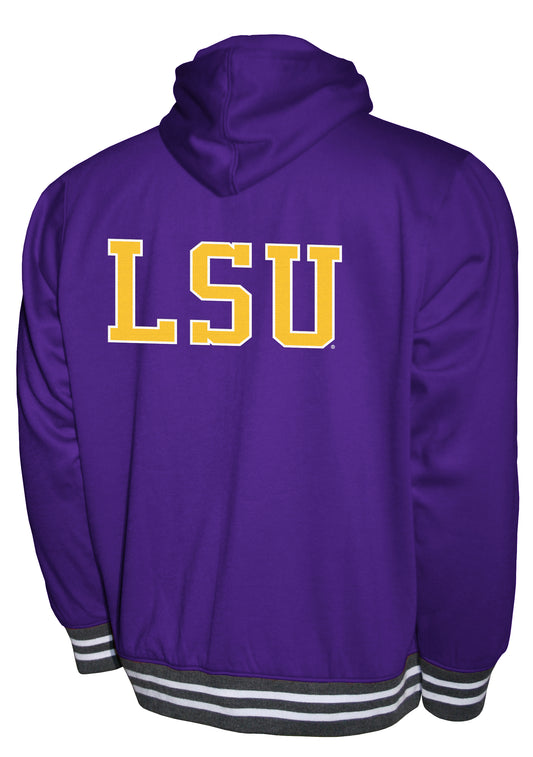 LSU Tigers Franchise Club Lightweight Embroidered Logos Full Zip Hoodie Style Jacket