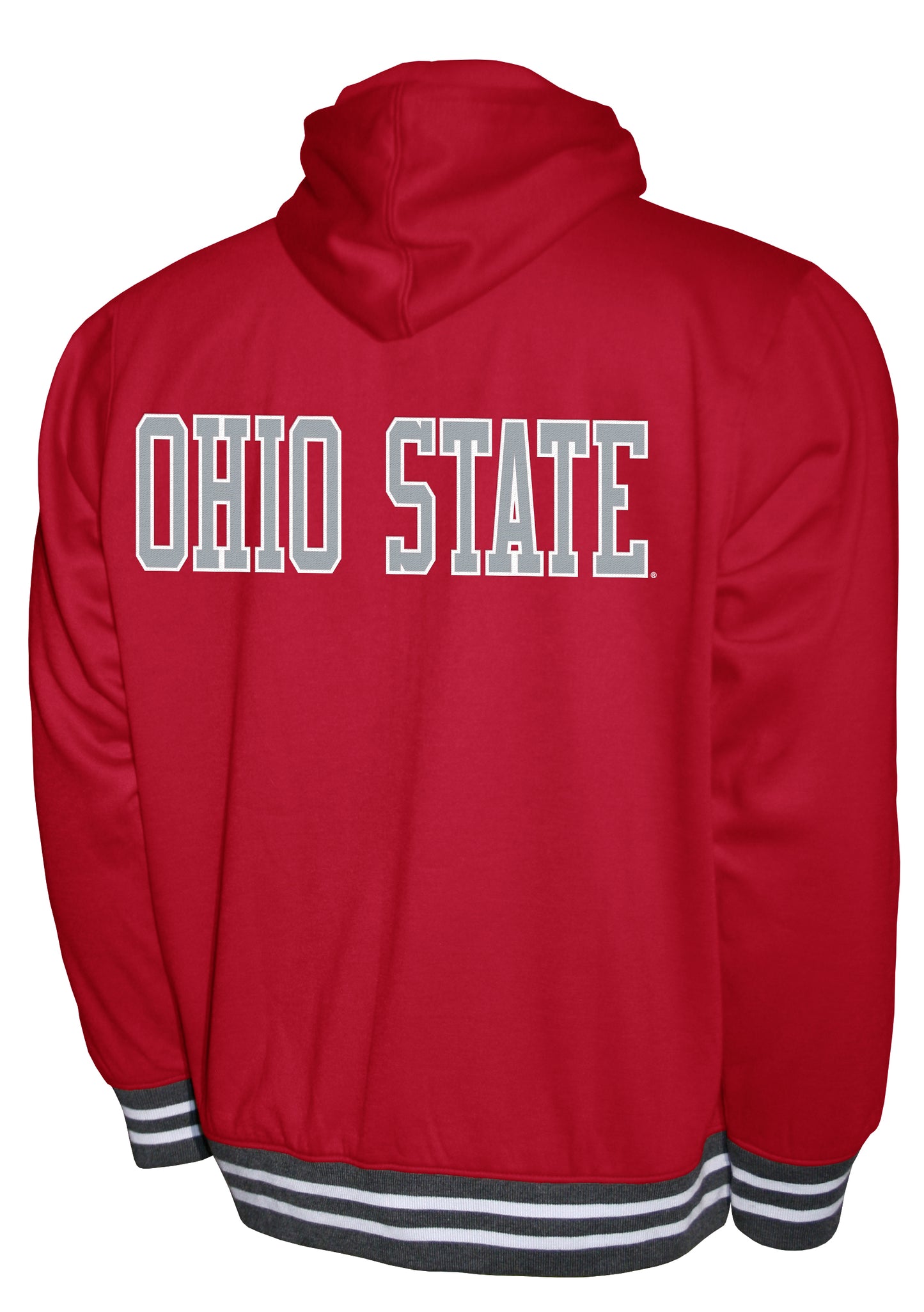 Ohio State Buckeyes Red Franchise Club Lightweight Embroidered Logos Full Zip Hoodie Style Jacket