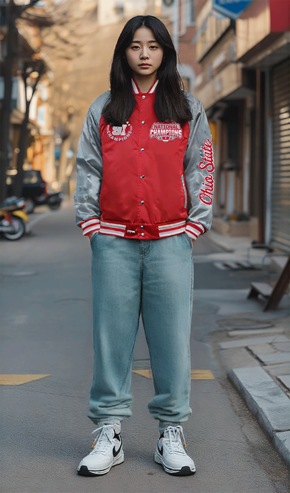 Ohio State Buckeyes Franchise Club Mens 2024 National Championship Satin Jacket