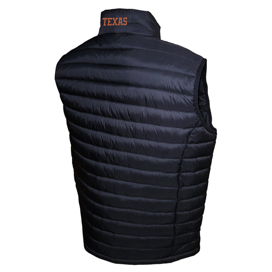 Texas Longhorns Franchise Club Mens NCAA Team Packable Vest Black