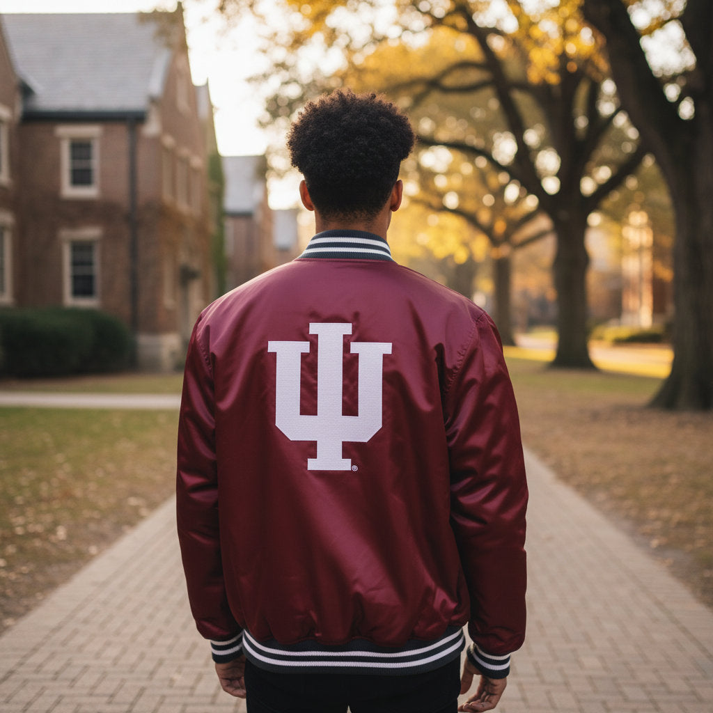 Indiana Hoosiers Mens Franchise Club Classic Satin Jacket