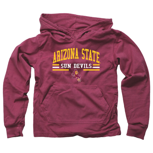 Arizona State Sun Devils Wes and Willy Youth Long Sleeve Hooded T-Shirt