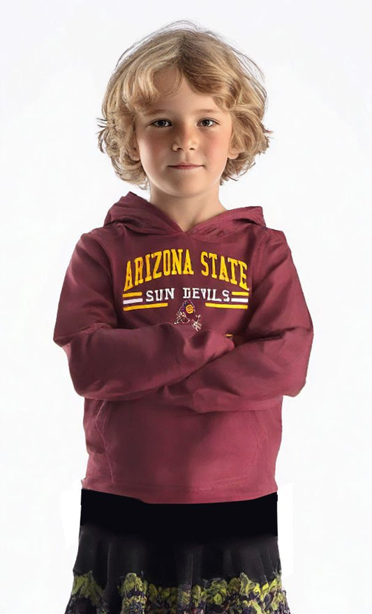 Arizona State Sun Devils Wes and Willy Youth Long Sleeve Hooded T-Shirt
