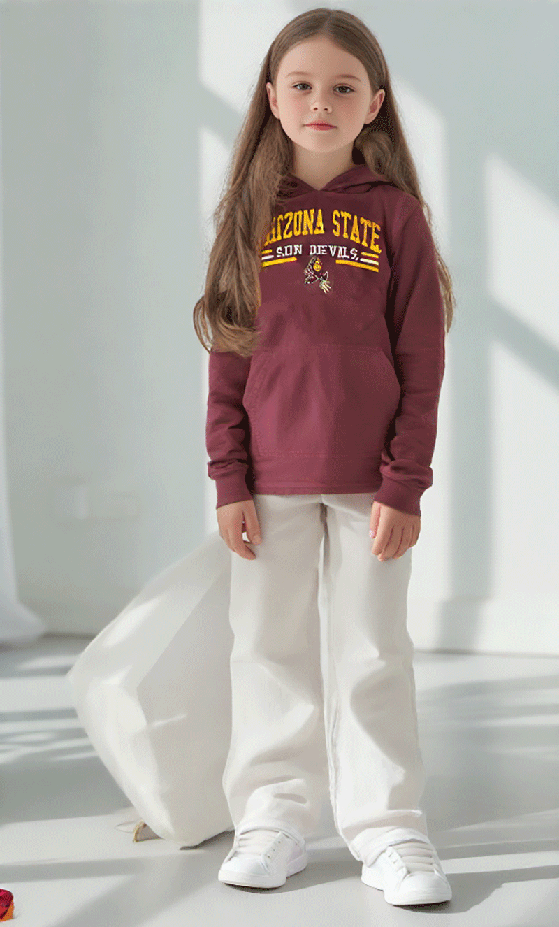 Arizona State Sun Devils Wes and Willy Youth Long Sleeve Hooded T-Shirt