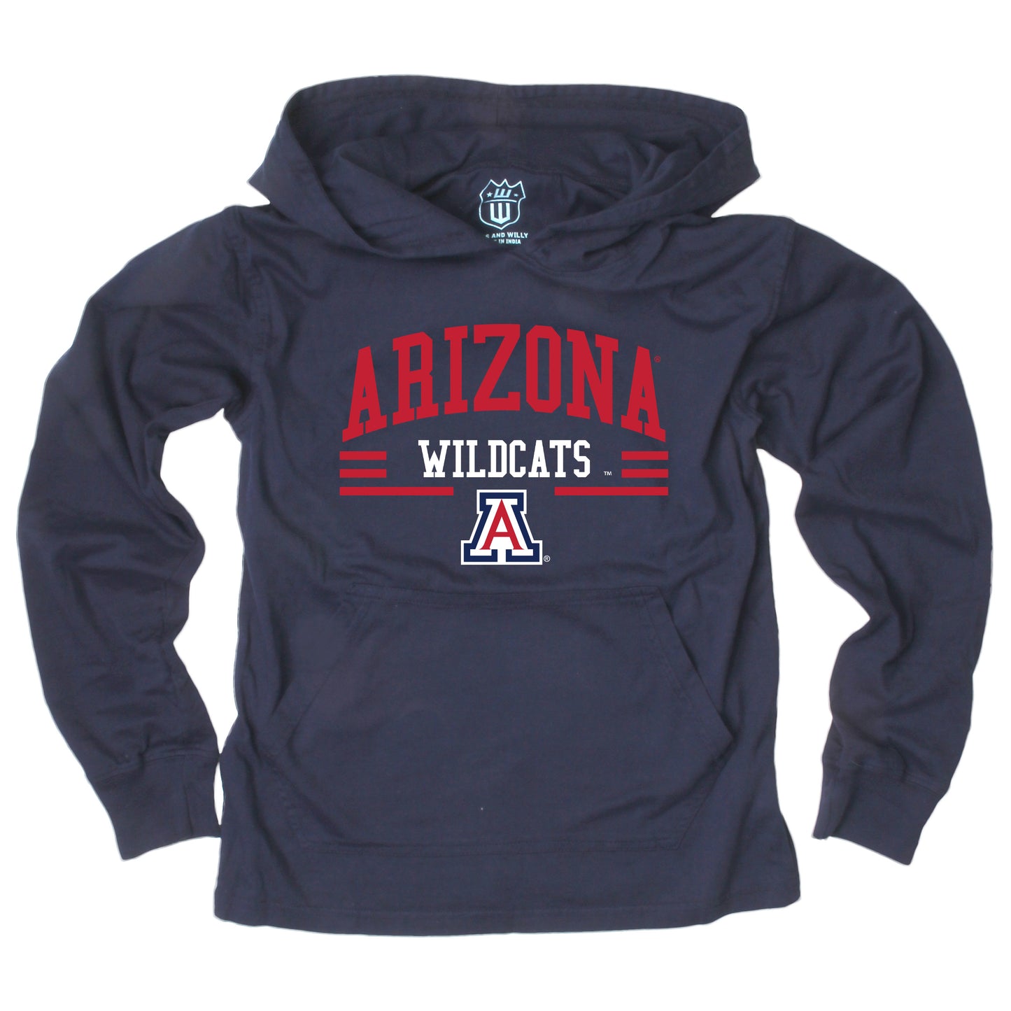 Arizona Wildcats Wes and Willy Youth Long Sleeve Hooded T-Shirt