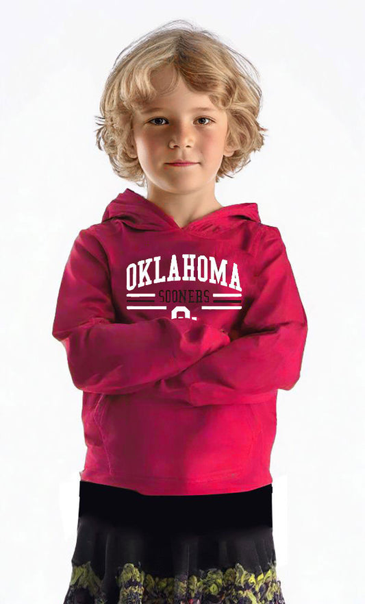 Oklahoma Sooners Wes and Willy Toddler, Kids and Youth Long Sleeve Hooded T-Shirt