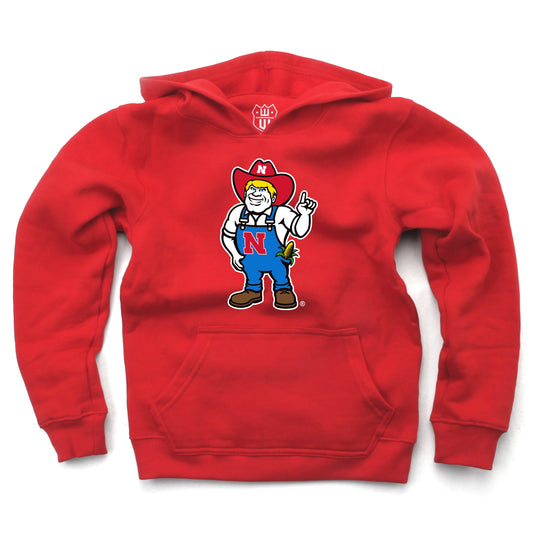Nebraska Cornhuskers Wes and Willy Youth Boys Team Logo Pullover Hoodie