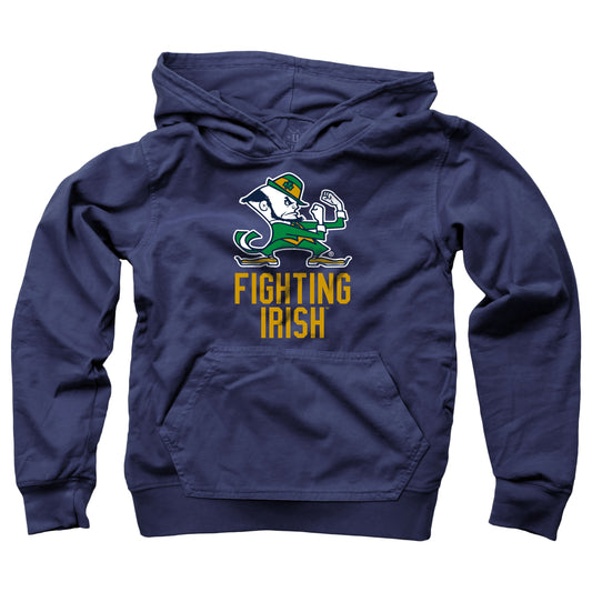 Notre Dame Fighting Irish Wes and Willy Kids Team Slogan Pullover Hoodie