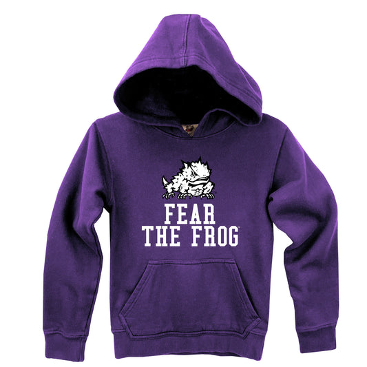 TCU Horned Frogs Wes and Willy Youth Boys Team Slogan Pullover Hoodie