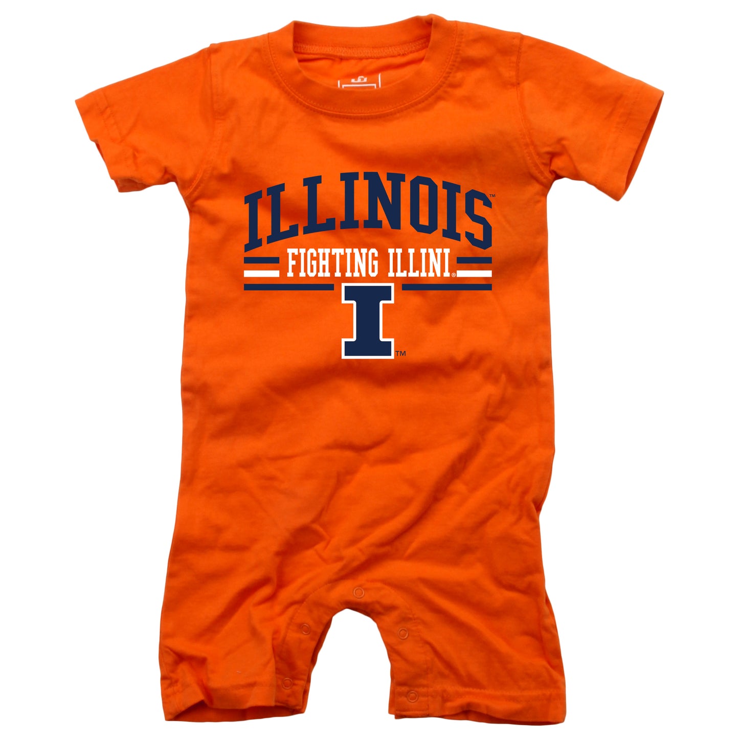 Illinois Fighting Illini Wes and Willy Baby College Team Shorts Romper