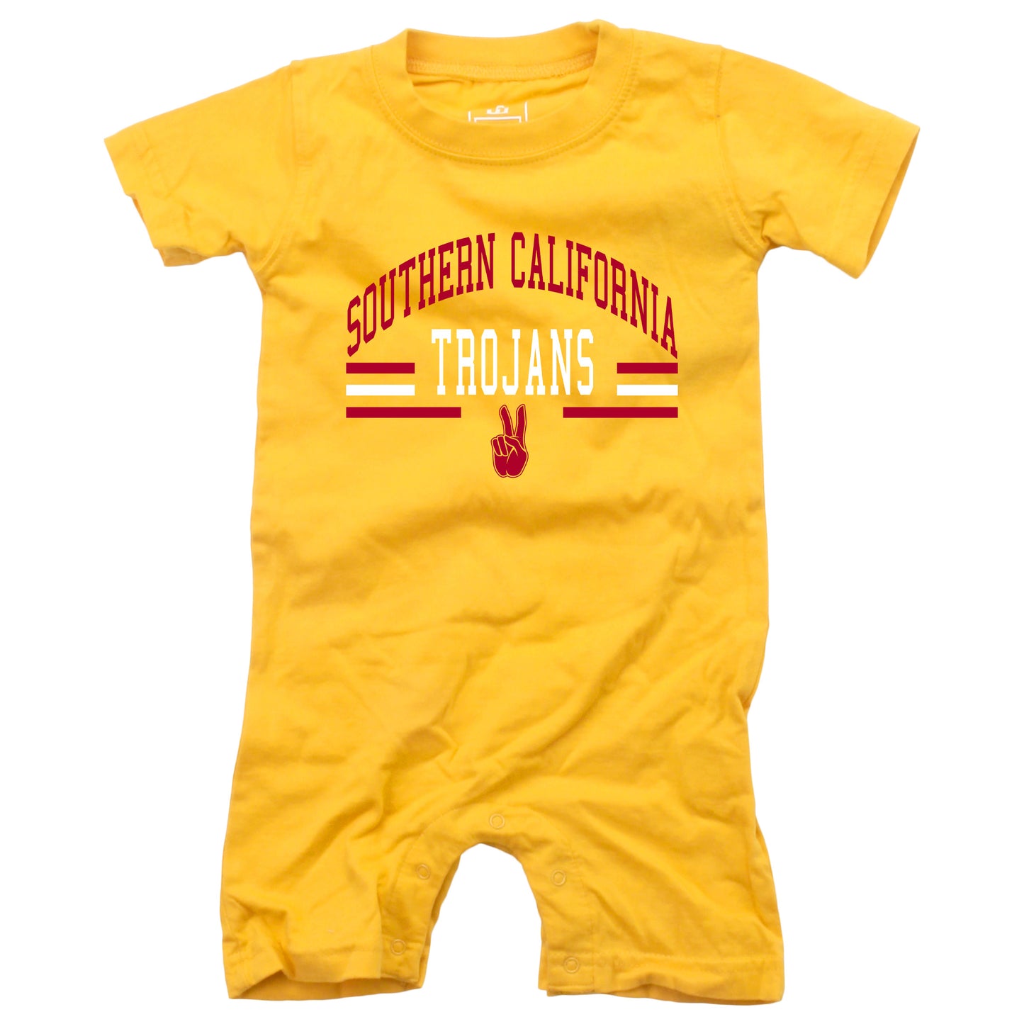 USC Trojans Wes and Willy Baby College Team Shorts Romper