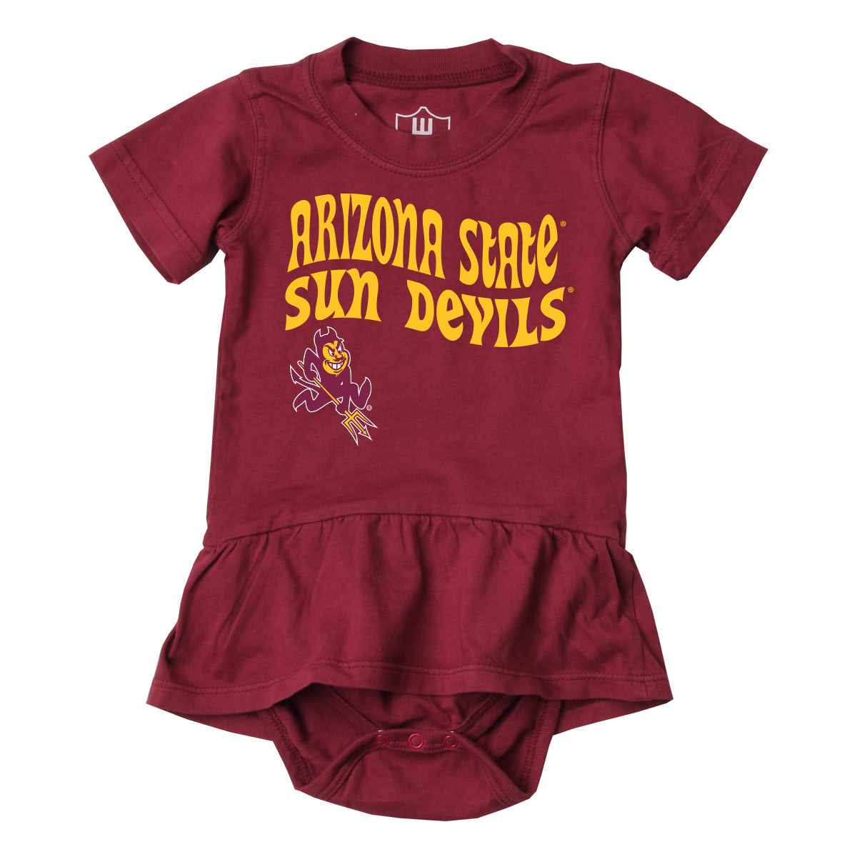 Arizona State Sun Devils Wes and Willy Baby Girls Ruffle Skirt Bodysuit
