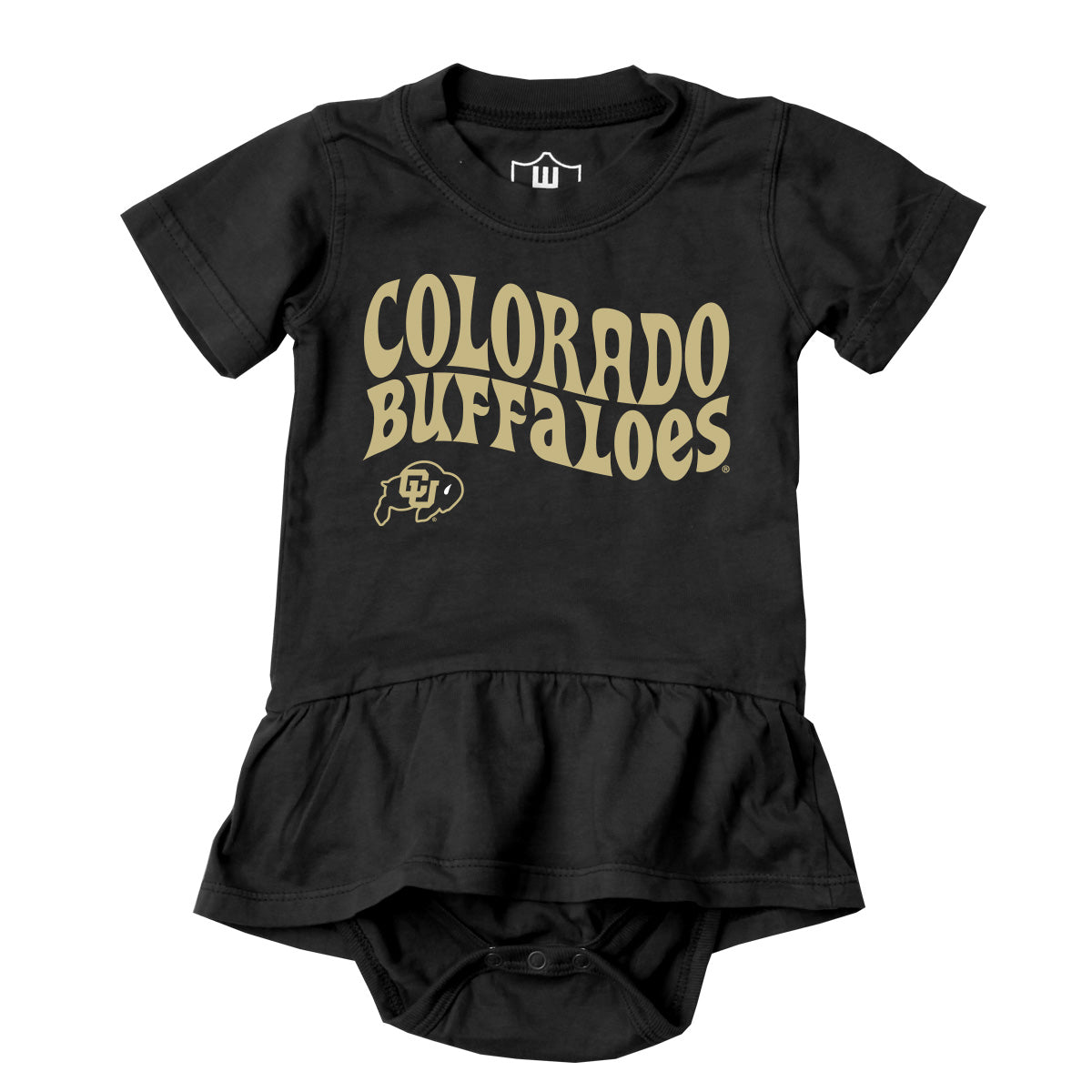 Colorado Buffaloes Wes and Willy Baby Girls Ruffle Skirt Bodysuit