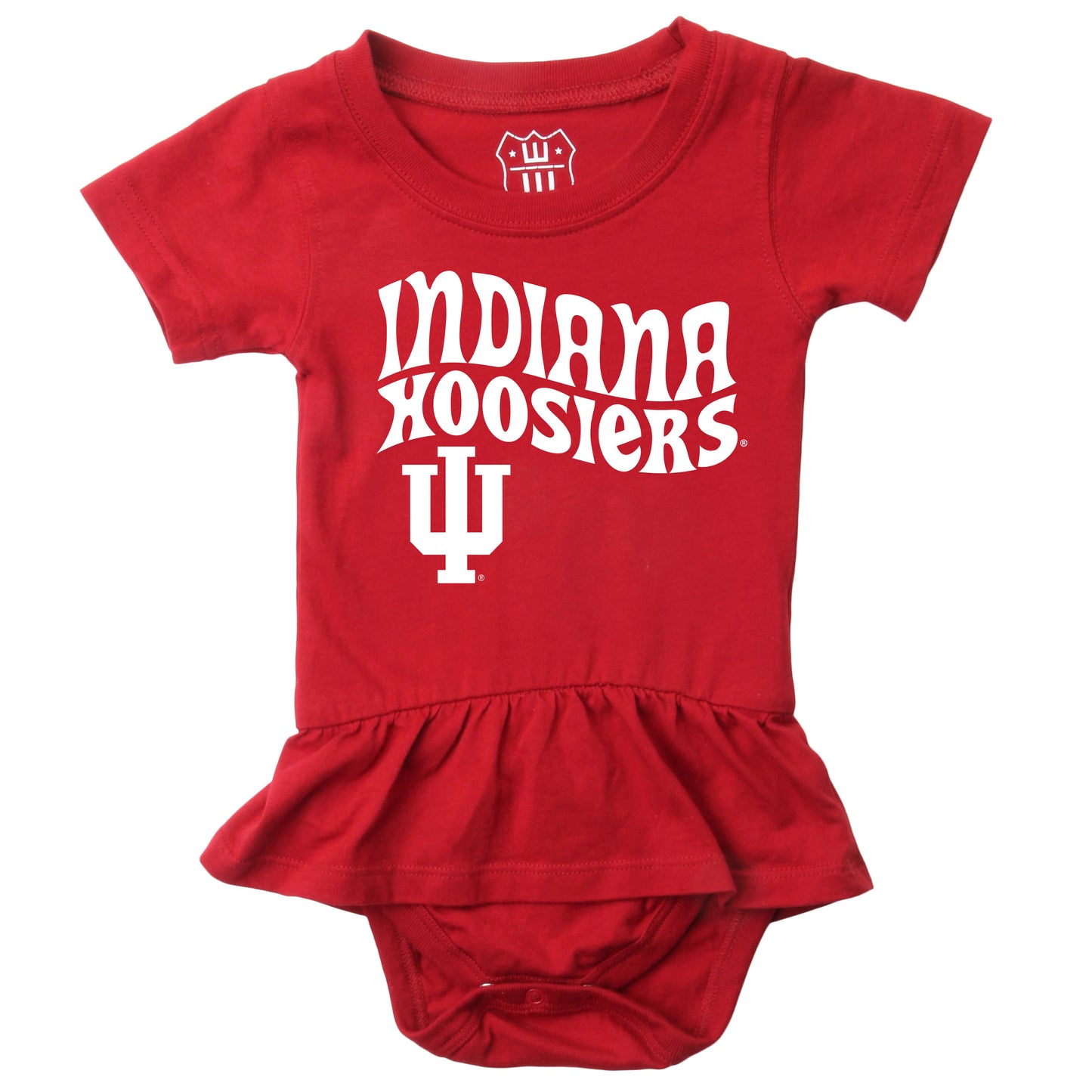Indiana Hoosiers Wes and Willy Baby Girls Ruffle Skirt Bodysuit