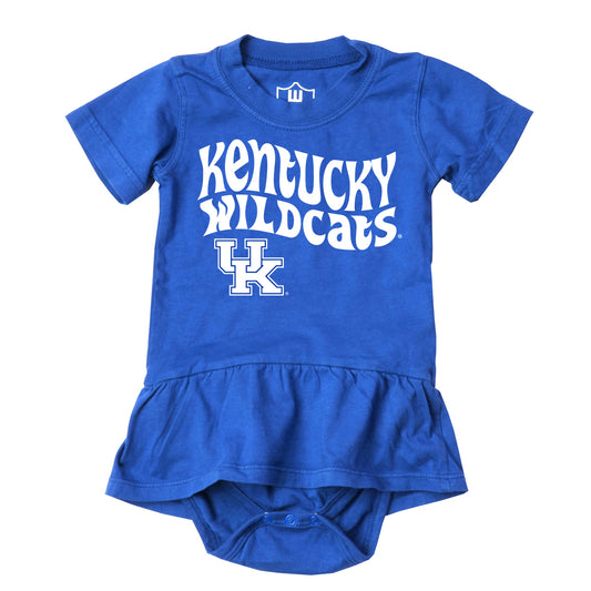 Kentucky Wildcats Wes and Willy Baby Girls Ruffle Skirt Bodysuit