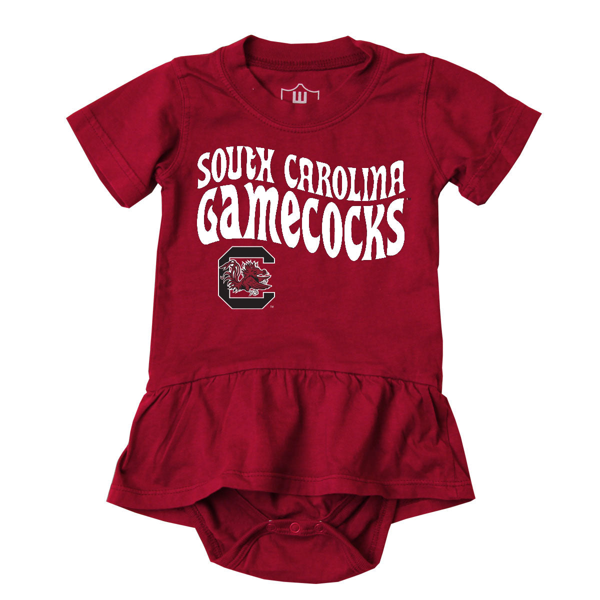 South Carolina Gamecocks Wes and Willy Baby Girls Ruffle Skirt Bodysuit